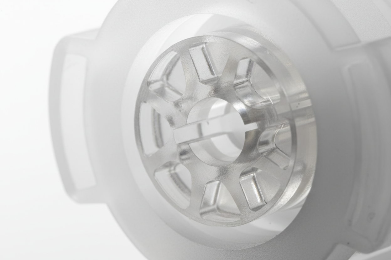 Close-up of SLIX valve internal slit-seal mechanism showing backbleed control architecture