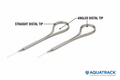 AQUATRACK Hydrophilic Nitinol Guidewire showing straight and angled distal tip configurations side by side with labels on white background
